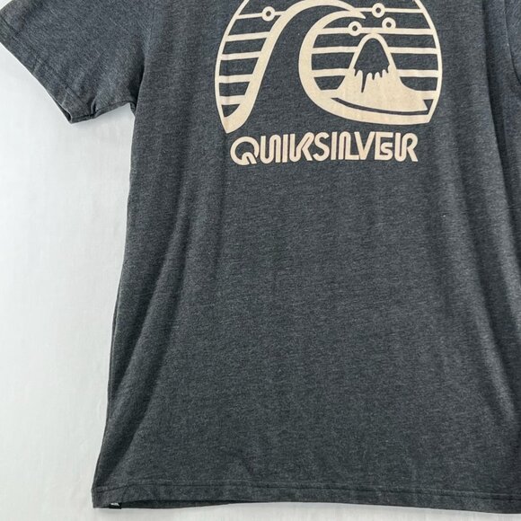 Quiksilver Bold Move Mod T-Shirt Men M Crewneck Surf Skater Graphic Heather Gray - Picture 8 of 11